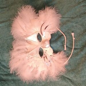 Vintage Feathered Cat Mask